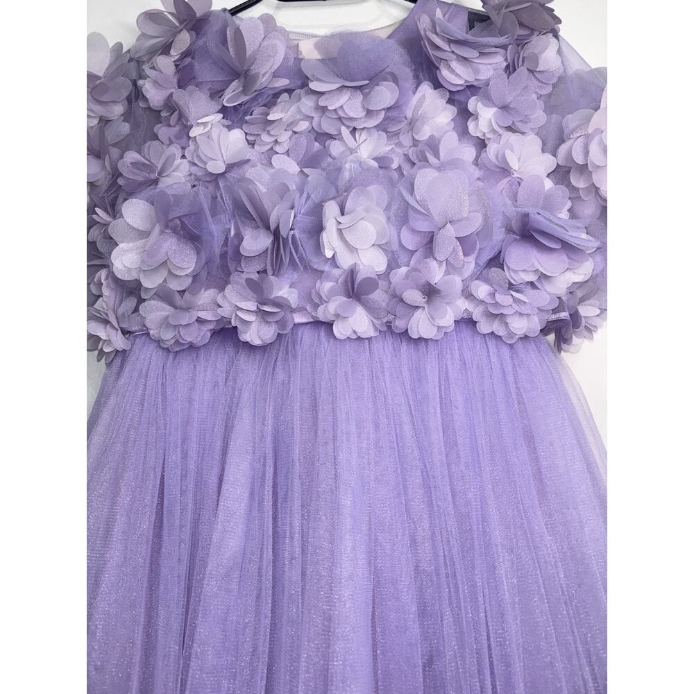 Junona Girls Floral Appliqué Tulle Maxi Designer 2 Piece Dress Size 9-10 Years - Picture 3 of 15